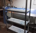 Rastel inox cu 4 polite neperforate 